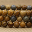 Natural Owyhee Picture Jasper Gemstone 8mm Round Beads Stretch Bracelet 7inch Unisex