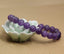 Matt Dark Amethyst Gem Semi Precious Gemstone 8mm Ball Beads Stretch Bracelet 7inch Unisex