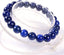 Dyed Lapis Gemstone 8mm Round Beads Stretch Bracelet 7inch Unisex