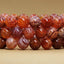 Angelstones Natural Red Crab Fire Agate Genuine Semi-Precious Gemstones Healing 10mm Beaded Stretch Bracelet 7inch Unisex