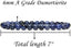 Angelstones Natural A Grade Dumortierite Gemstone 6mm Round Beads Stretch Bracelet 7inch Unisex