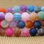 Natural Multicolor Weathered Agate Gemstone 8mm Round Beads Stretch Bracelet 7inch Unisex