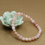 Natural Peruvian Pink Opal Gemstone 6mm Round Beads Stretch Bracelet 7inch Unisex