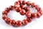Natural AA Red Jasper Gemstones Healing Power Elastic Stretch 14mm Beads Beaded Bracelet 7inch Mens