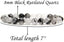 Natural A Grade Black Rutilated Quartz Crystal Gemstone 8mm Round Beads Stretch Bracelet 7inch Unisex