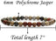 Angelstones Natural Polychrome Jasper Gemstone 6mm Round Beads Stretch Bracelet 7inch Unisex
