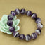 Natural A Grade African Amethyst Gemstones Healing Power Elastic Stretch 14mm Beads Beaded Bracelet 7inch Mens
