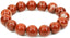 Natural AA Red Jasper Gemstones Healing Power Elastic Stretch 14mm Beads Beaded Bracelet 7inch Mens