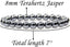 Natural Terahertz Jasper Gemstone 8mm Round Beads Stretch Bracelet 7inch Unisex