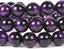 Dyed Purple Tiger Eye Gemstone 8mm Round Beads Stretch Bracelet 7inch