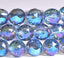 Faceted Titanium Clear Quartz Gemstone 8mm Round Beads Stretch Bracelet 7 Inch
