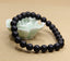 Natural Matt Black Agate Handmade Gemstone 8mm Round Beads Elastic Bracelet 7inch Unisex