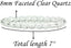 Natural Faceted Clear Quartz Gemstone 8mm Round Beads Stretch Bracelet 7inch Unisex