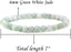 Angelstones Natural Green White Jade Gemstone 6mm Round Beads Stretch Bracelet 7inch Unisex