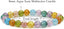 Natural Aqua Aura Multicolor Crackle Quartz Gemstone 8mm Round Beads Stretch Bracelet 7inch Unisex