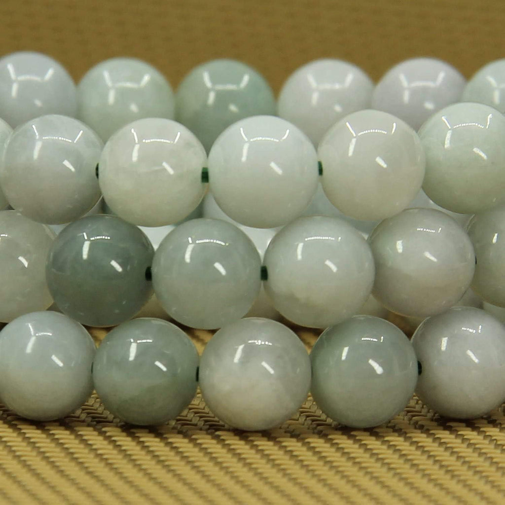 Angelstones Natural Green White Jade Jadeite Genuine Semi Precious Gemstones Healing 10mm Beaded Stretch Bracelet 7inch Unisex