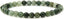 Angelstones Natural Dark Green Jade Gemstone 6mm Round Beads Stretch Bracelet 7inch Unisex