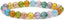 Natural Aqua Aura Multicolor Crackle Quartz Gemstone 8mm Round Beads Stretch Bracelet 7inch Unisex