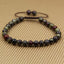 Natural A Grade Dragon Blood Jasper Gemstone 6mm Round Beads Adjustable Bracelet 7inch Unisex