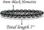 Natural Black Hematite Gemstone 8mm Round Beads Stretch Bracelet 7inch Unisex