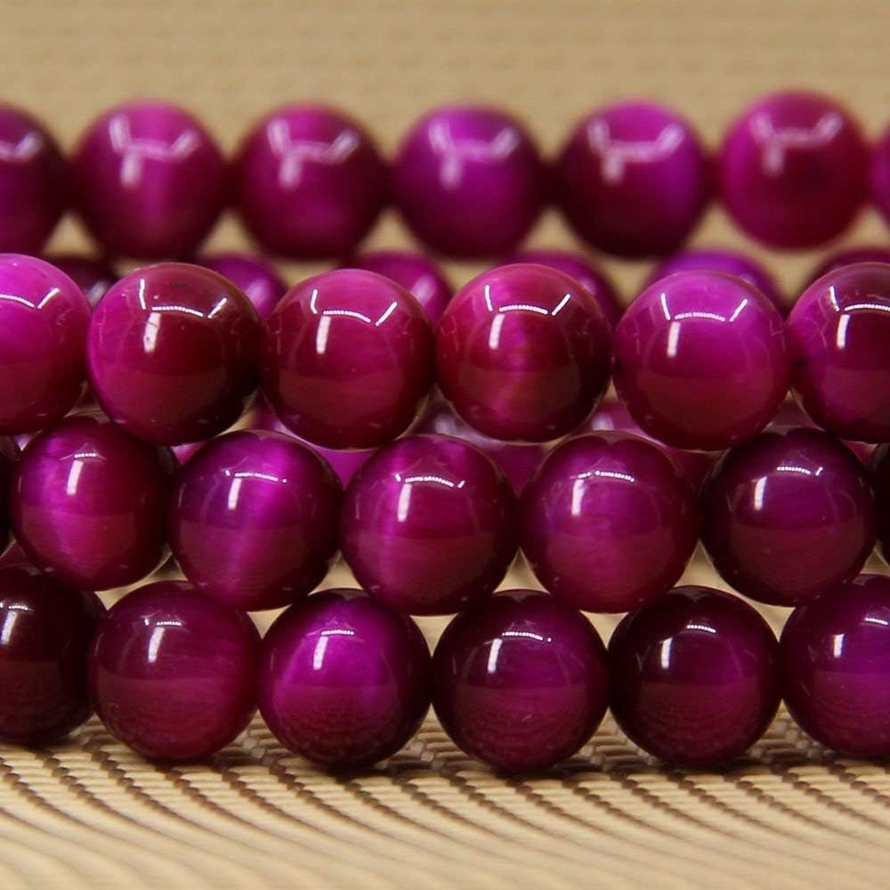 Natural AA Rose Tiger Eye Gemstone 8mm Round Beads Stretch Bracelet 7inch Unisex
