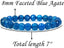 Natural Faceted Blue Agate Gemstone 8mm Round Beads Stretch Bracelet 7inch Unisex
