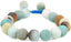 Angelstones Handmade Gemstone 10mm Matt Multicolor Amazonite Round Beads Adjustable Braided Macrame Tassels Chakra Reiki Bracelets 7-9 inch Unisex