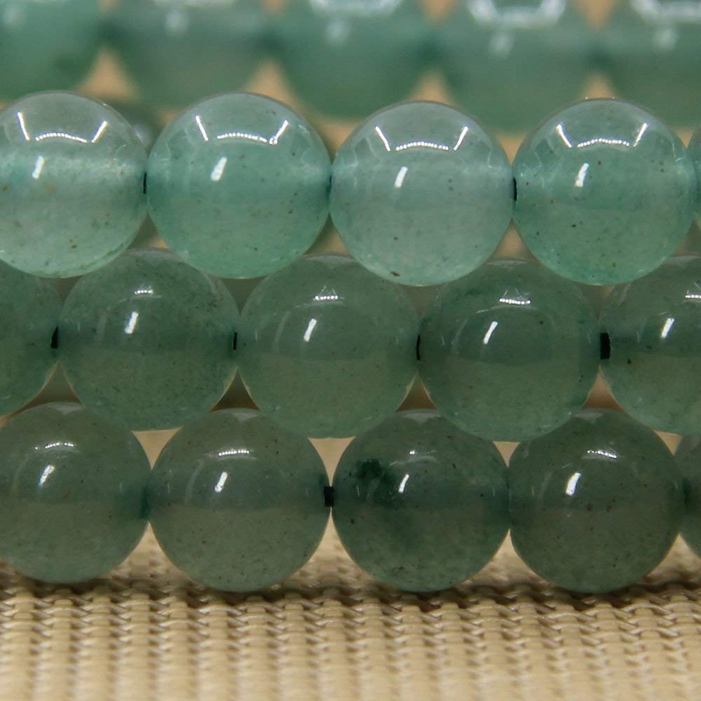 Angelstones Handmade Natural Green Aventurine Healing Gemstone 8mm Round Beads Stretch Crystal Bracelet 7 Inch Unisex