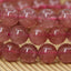 Natural A Grade Strawberry Quartz Gemstone 8mm Round Beads Stretch Bracelet 7inch Unisex
