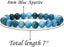 Angelstones Natural Blue Green Apatite 8mm Round Beads Stretch Bracelet 7inch Unisex