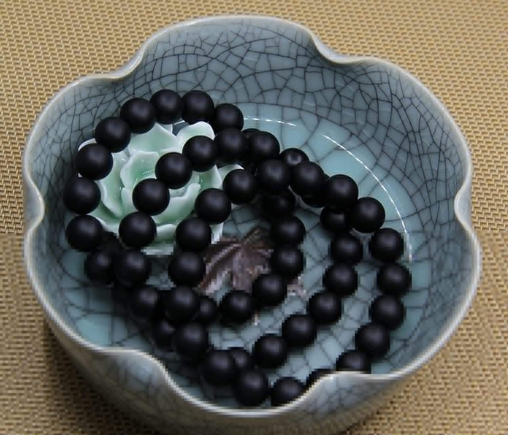Natural Matt Black Agate Gemstones Healing 10mm Round Beads Elastic Stretch Beaded Bracelet 7inch Unisex