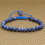 Natural AA Grade Kyanite Gemstone 6mm Round Beads Adjustable Bracelet 7inch Unisex