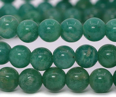 Natural Russian Amazonite Gemstone 6mm Round Beads Stretch Bracelet 6.5inch Unisex