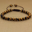 Natural AA Golden Tiger Eye Gemstone 6mm Round Beads Adjustable Bracelet 7inch Unisex