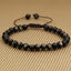 Natural AA Grade Golden Obsidian Gemstone 6mm Round Beads Adjustable Bracelet 7inch Unisex
