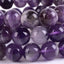 Natural African Amethyst Gemstone 10mm Round Beads Stretch Bracelet 7 Inch Unisex