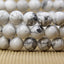 Natural White Howlite Gemstone 8mm Round Beads Stretch Bracelet 7inch Unisex