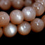 Natural Orange Sunstone Gemstone 10mm Round Beads Stretch Bracelet 7inch Unisex