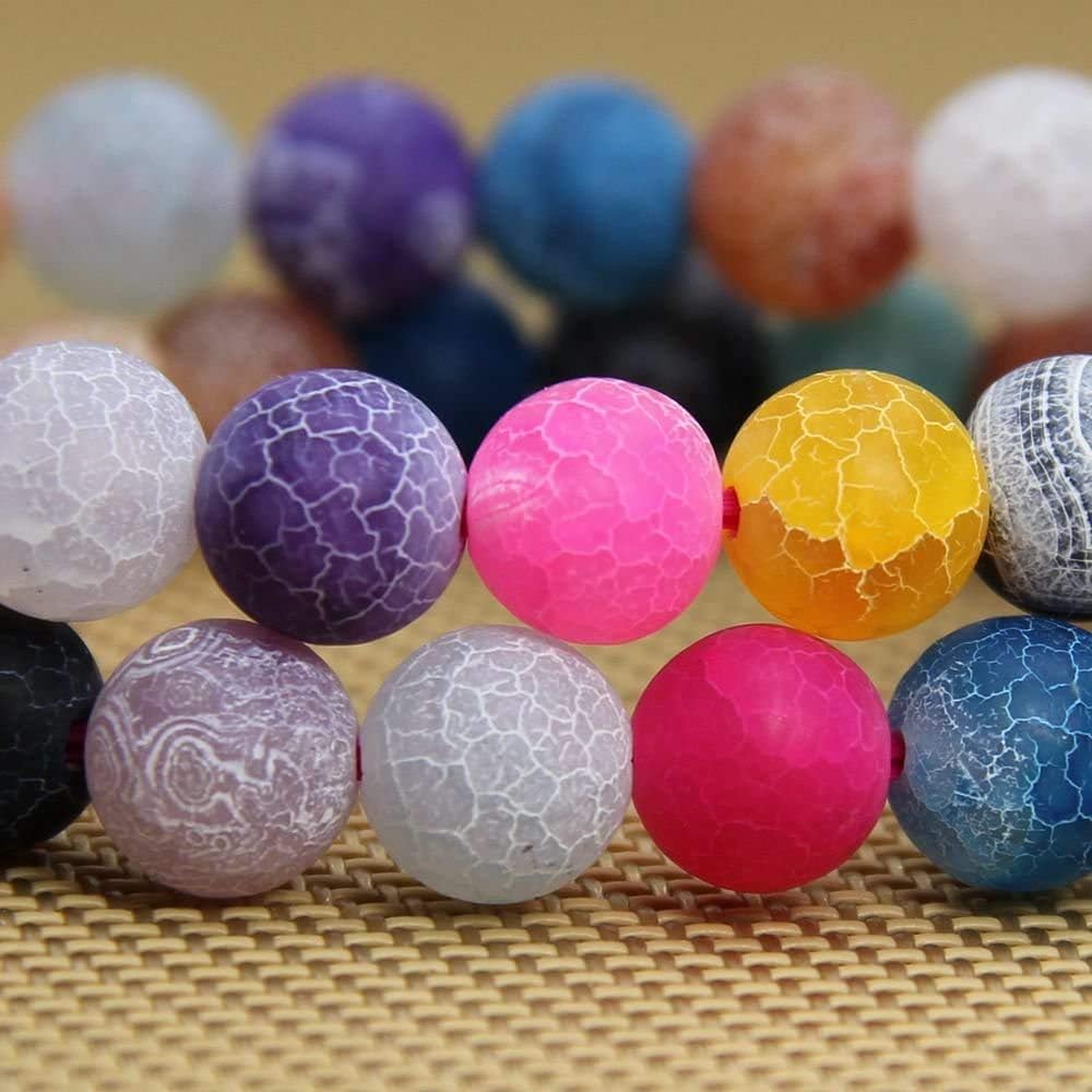 Angelstones Natural Multicolor Weathered Agate Genuine Semi-Precious Gemstones Healing 10mm Beaded Stretch Bracelet 7inch Unisex