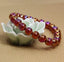 Multicolor Plated Red Agate Gem Semi Precious Gemstone 8mm Ball Beads Stretch Bracelet 7inch Unisex
