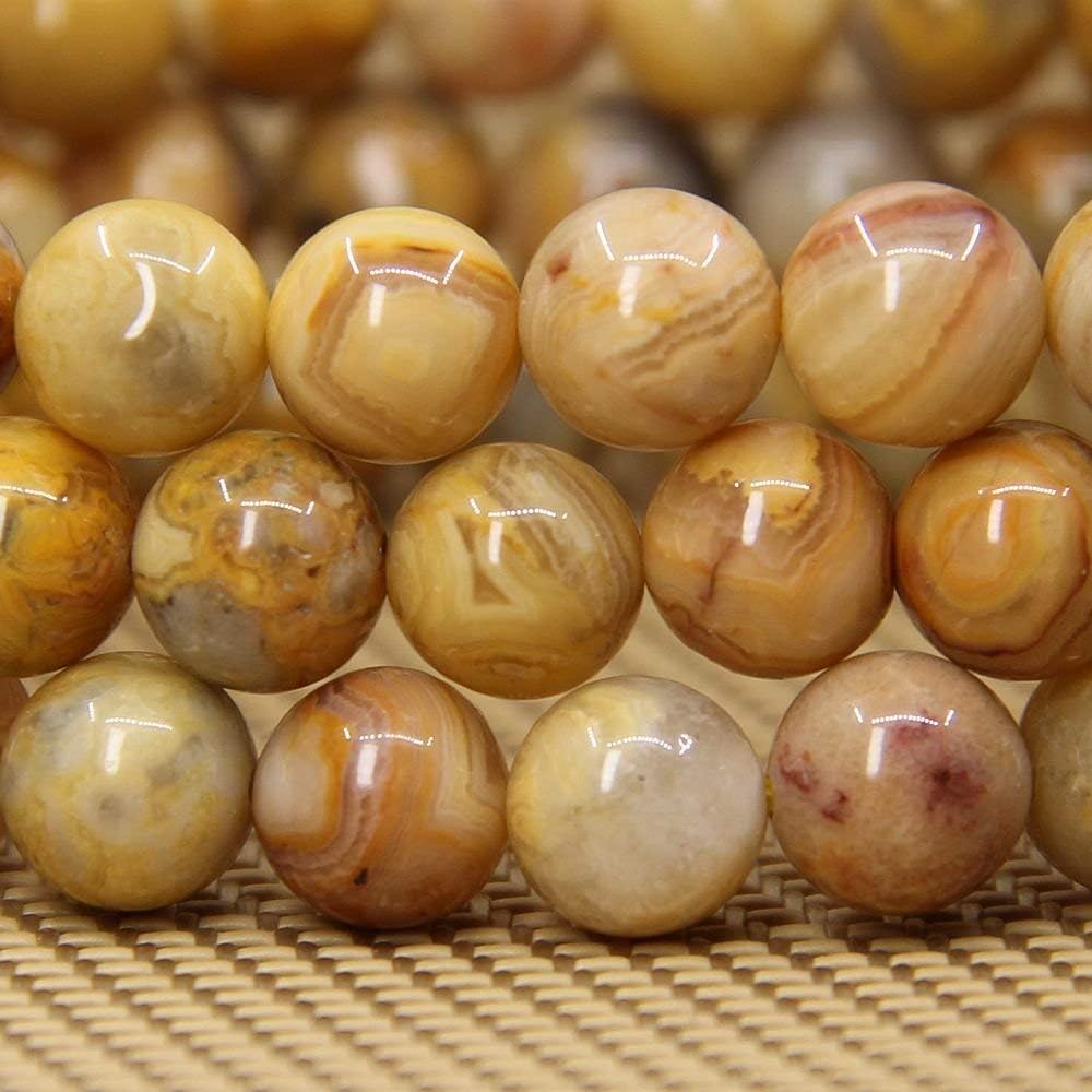 Natural Crazy Lace Agate Gemstone 8mm Round Beads Stretch Bracelet 7inch Unisex