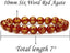 Natural Six Word Red Agate Genuine Semi Precious Gemstones Healing 10mm Beaded Stretch Bracelet 7inch Unisex