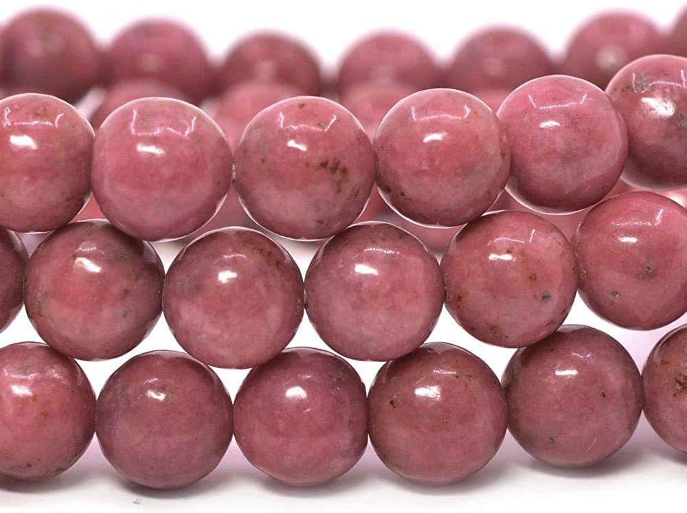 Natural AA Thulite Gemstone 8mm Round Beads Stretch Bracelet 7inch Unisex