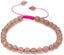 Angelstones Handmade Gemstone 6mm A Grade Strawberry Quartz Round Beads Adjustable Braided Macrame Tassels Chakra Reiki Bracelets 7-9 inch Unisex