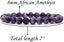Natural African Amethyst Crystal Gemstone 8mm Round Beads Stretch Bracelet 7inch Unisex