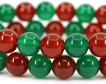 AA Grade Red Agate Gemstone 8mm Ball Beads Stretch Bracelet 7inch Unisex