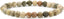 Angelstones Natural Coral Fossil Gemstone 6mm Round Beads Stretch Bracelet 7inch Unisex