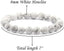 Natural White Howlite Gemstone 8mm Round Beads Stretch Bracelet 7inch Unisex