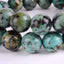 Angelstones Natural A Grade African Turquoise Gemstone 10mm Round Beads Stretch Bracelet 7 Inch Unisex