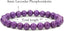 Natural A Grade Lavendar Phosphosiderite Gemstone 8mm Round Beads Stretch Bracelet 7inch Unisex